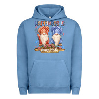 Pigment Pebble Blue happiness is homemade Urban Hoodie - MaliasSmallBusiness