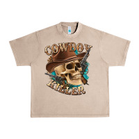 French Oak cowboy killer with skull Urban Heavy Tee - texasbilliewilder