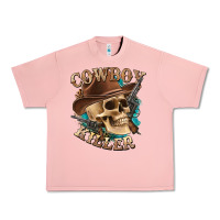 Salmon cowboy killer with skull Urban Heavy Tee - texasbilliewilder
