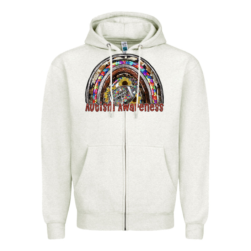 Autism Avareness Football Zipper Hoodie by SublimationCraftShop | Teevron