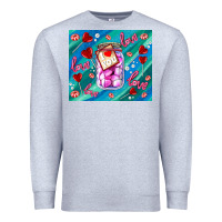Heather Grey sugar with love Premium Sweatshirt - AdoDesignShop