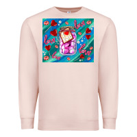 Pale Pink sugar with love Premium Sweatshirt - AdoDesignShop