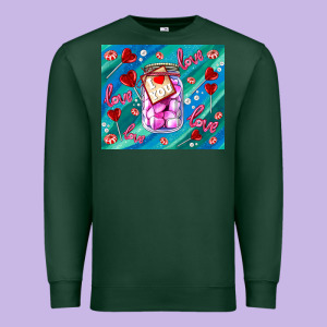 Sugar With Love Premium Sweatshirt Designed By Adodesignshop
