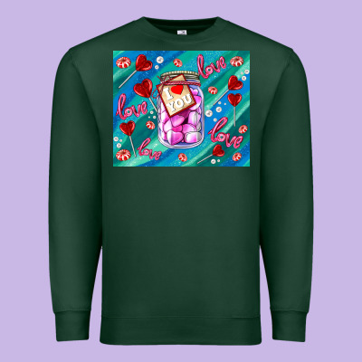 Sugar With Love Premium Sweatshirt Designed By Adodesignshop