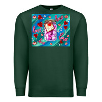 Sports Green sugar with love Premium Sweatshirt - AdoDesignShop