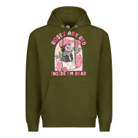 Army Green roses are red inside i'm dead Premium Hoodie - MaliasSmallBusiness