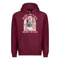 Burgundy roses are red inside i'm dead Premium Hoodie - MaliasSmallBusiness