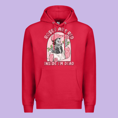 Roses Are Red Inside I'm Dead Premium Hoodie Designed By Maliassmallbusiness