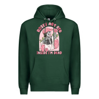 Sports Green roses are red inside i'm dead Premium Hoodie - MaliasSmallBusiness