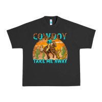 Pigment Black cowboy take me away Urban Heavy Tee - texasbilliewilder