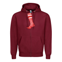 Burgundy red sock fa element Zipper Hoodie - FaDigitalArtStudio