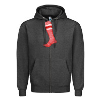 Charcoal Heather red sock fa element Zipper Hoodie - FaDigitalArtStudio