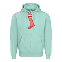 Seafoam red sock fa element Zipper Hoodie - FaDigitalArtStudio