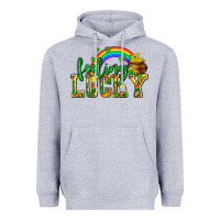 Heather Grey feeling lucky with coins Heavyweight Hoodie - AdoDesignShop