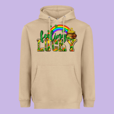 Feeling Lucky With Coins Heavyweight Hoodie Designed By Adodesignshop