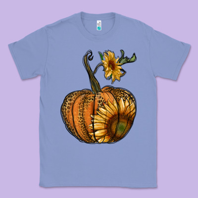 Pumpkin With Sunflower Classic Tee Designed By Ranaportraitstore