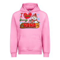 Fuchsia Pink i love being a nana Urban Hoodie - MaliasSmallBusiness
