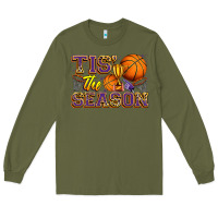 Army Green tis' the season basketball Long Sleeve Tee - Zillion Design Studio