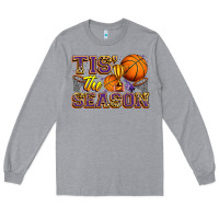Heather Grey tis' the season basketball Long Sleeve Tee - Zillion Design Studio