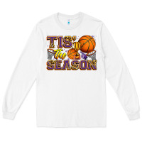 White tis' the season basketball Long Sleeve Tee - Zillion Design Studio