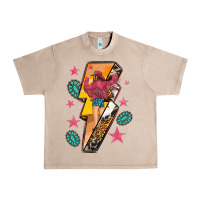 French Oak cowgirl with lightning bolt Urban Heavy Tee - texasbilliewilder