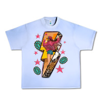 Grape Ice cowgirl with lightning bolt Urban Heavy Tee - texasbilliewilder