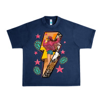 Navy cowgirl with lightning bolt Urban Heavy Tee - texasbilliewilder