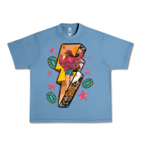 Pebble Blue cowgirl with lightning bolt Urban Heavy Tee - texasbilliewilder