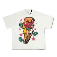 Pistachio cowgirl with lightning bolt Urban Heavy Tee - texasbilliewilder