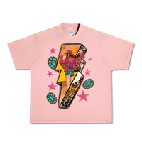 Salmon cowgirl with lightning bolt Urban Heavy Tee - texasbilliewilder