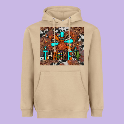 Thankful Turkey Png Heavyweight Hoodie Designed By Jahusdesignshop