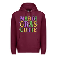 Burgundy mardi gras cutie Premium Hoodie - MaliasSmallBusiness