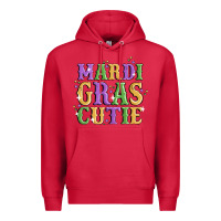 Cardinal mardi gras cutie Premium Hoodie - MaliasSmallBusiness