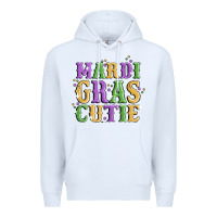 White mardi gras cutie Premium Hoodie - MaliasSmallBusiness