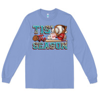 Colony Blue tis' the season baseball Long Sleeve Tee - Zillion Design Studio
