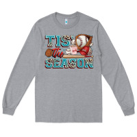 Heather Grey tis' the season baseball Long Sleeve Tee - Zillion Design Studio