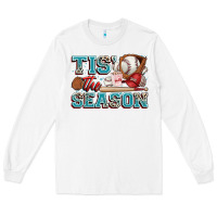 White tis' the season baseball Long Sleeve Tee - Zillion Design Studio