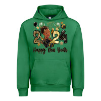 Emerald 2024 happy new year black woman Urban Hoodie - MaliasSmallBusiness