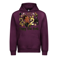 Mauve Wine 2024 happy new year black woman Urban Hoodie - MaliasSmallBusiness