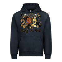 Navy 2024 happy new year black woman Urban Hoodie - MaliasSmallBusiness