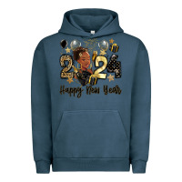 Pigment Midnight Navy 2024 happy new year black woman Urban Hoodie - MaliasSmallBusiness