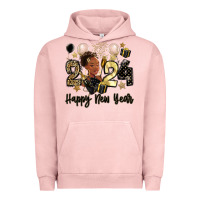 Pigment Salmon 2024 happy new year black woman Urban Hoodie - MaliasSmallBusiness