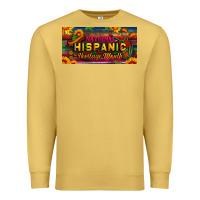 Antique Gold national hispanic heritage month license plate Premium Sweatshirt - BundleAndBundleShop
