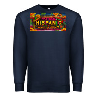 Navy national hispanic heritage month license plate Premium Sweatshirt - BundleAndBundleShop