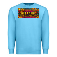 Ocean Blue national hispanic heritage month license plate Premium Sweatshirt - BundleAndBundleShop