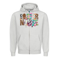 Dove Grey Easter Nurse Easter Day Zipper Hoodie - Neo Western