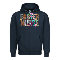 Navy Easter Nurse Easter Day Zipper Hoodie - Neo Western