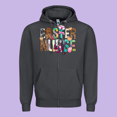 Easter Nurse Easter Day Zipper Hoodie Designed By Neo Western