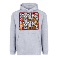 Heather Grey baseball mama Heavyweight Hoodie - Jasminsmagicworld