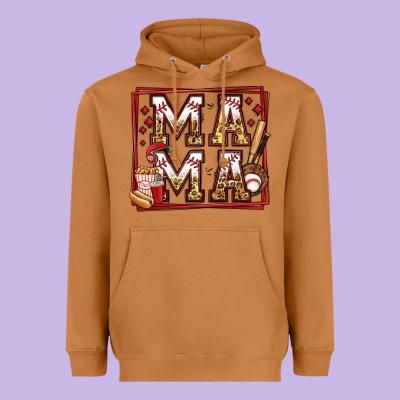 Baseball Mama Heavyweight Hoodie Designed By Jasminsmagicworld
